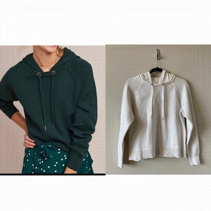 Anthropologie "Moth" Lania White Hoodie